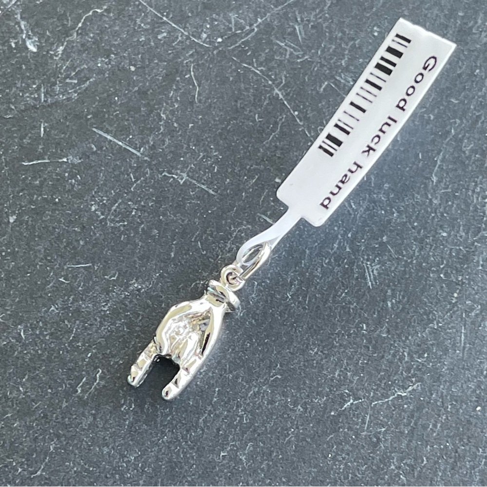 Sterling Silver 925 Good Luck Hand Charm Pendant - Picture 5 of 8